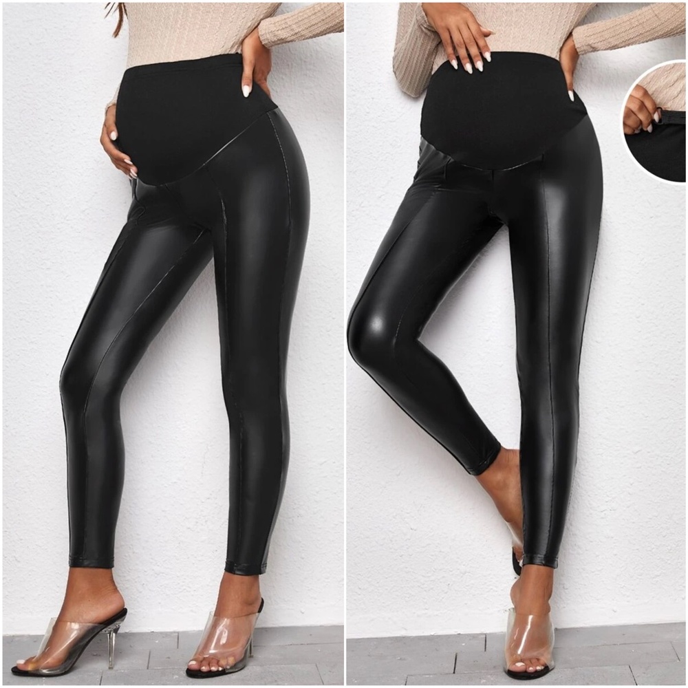 MATERNITY leggings black spanx style solid basic - Picture 4 of 4
